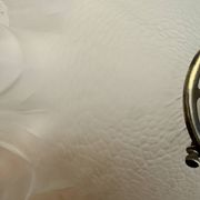Vintage lampshade lace pleated transparent glass claw