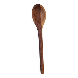 Large vintage solid wood spoon