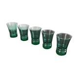 5 verres apéritifs vintage excel vert