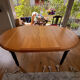 Vintage Solid Wood Extendable Dining Table – Round Drop Leaf Table