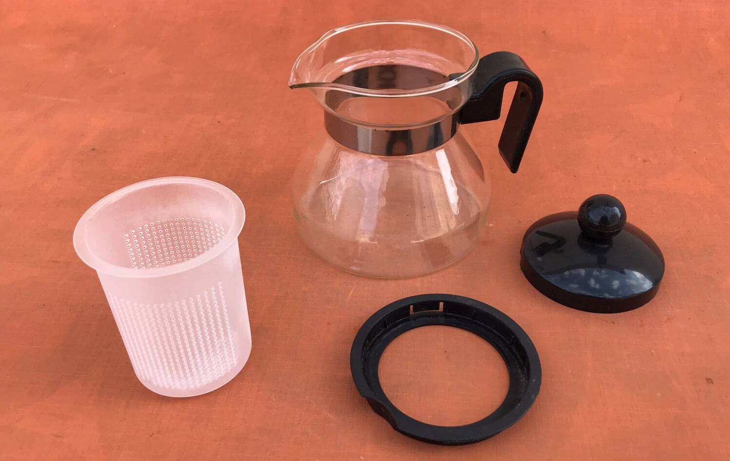 Teapot / Glass herbal tea maker with infuser (4 pieces)