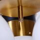 Mid-Century Chandelier in Brass and Opaline Glass, Czech, 1960s