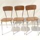 Lot  de 3 chaises  formica couleur  bois