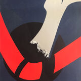 Composition, 1987. original lithograph by james pichette (1920-1996)