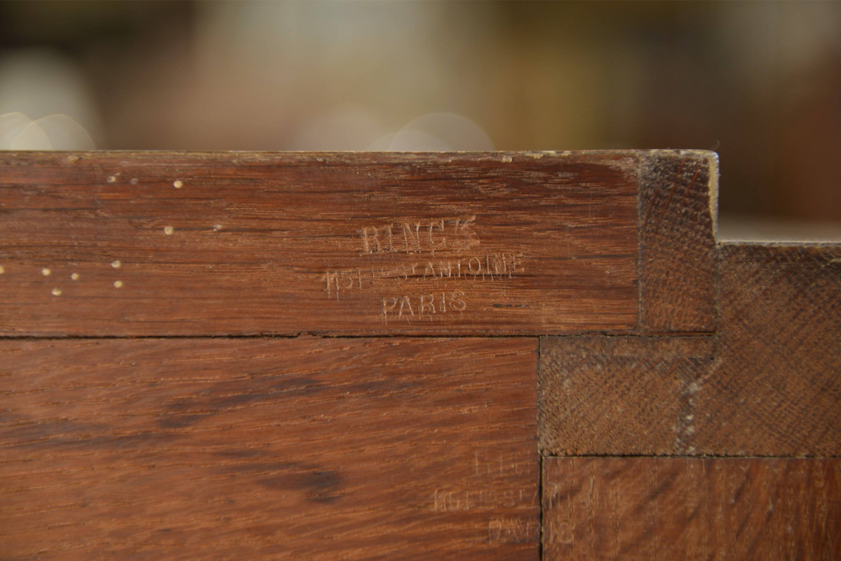 Cerused oak sideboard signed Maurice Rinck 1940s