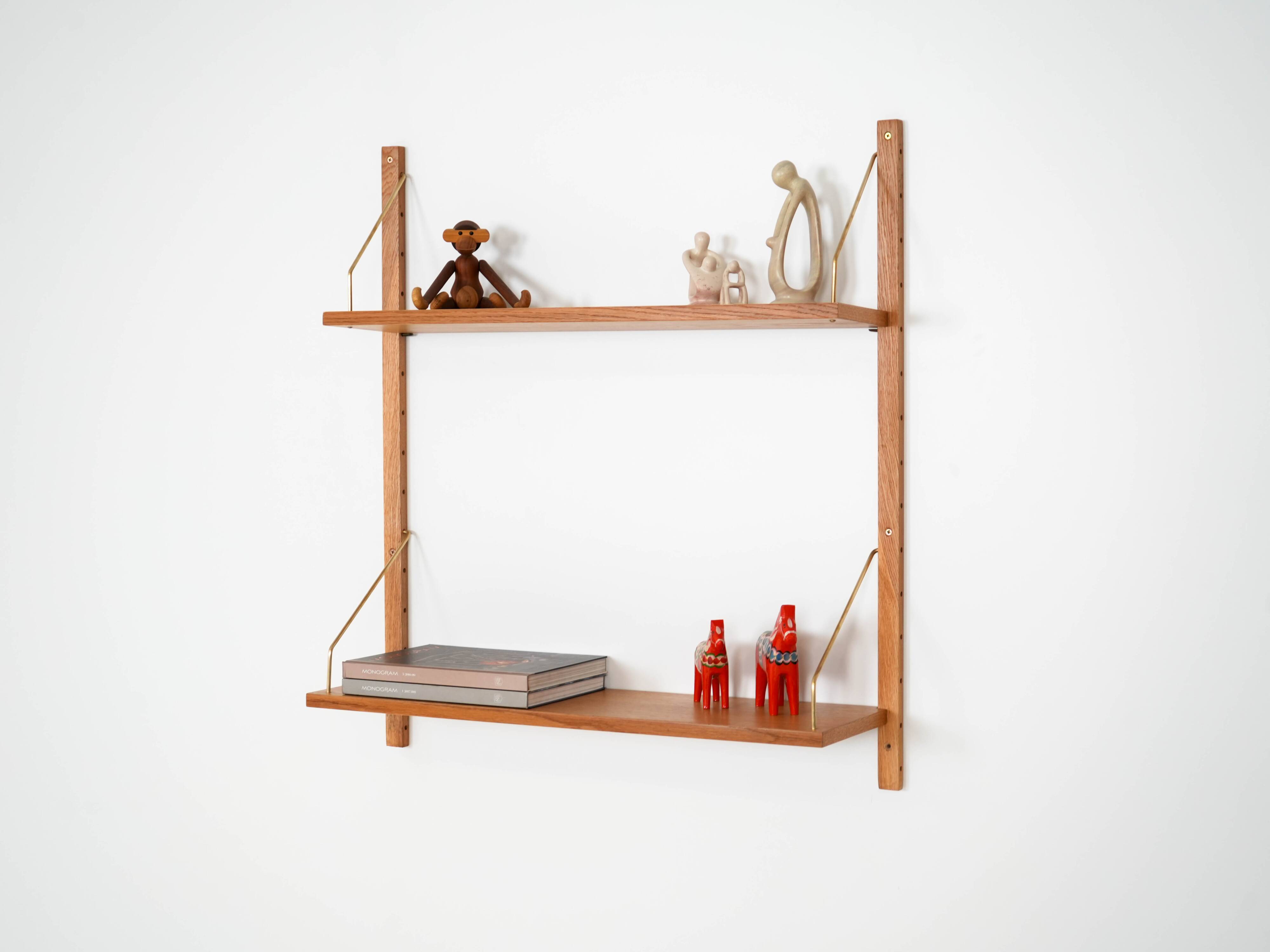 Oak shelving unit, Danish design, 1960s, manufactured in Denmark