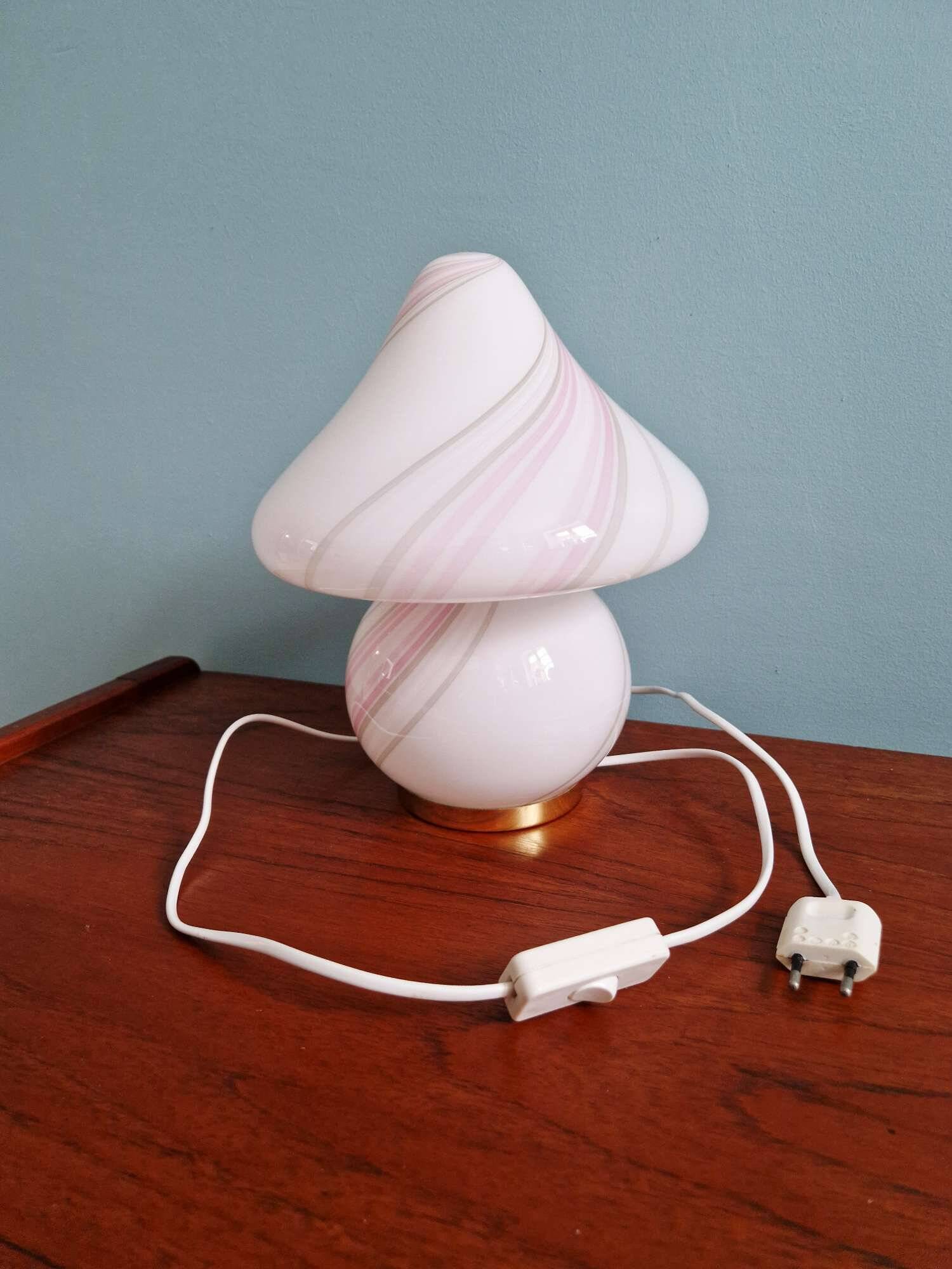 Mushroom lamp in Murano glass, 1970s-80s