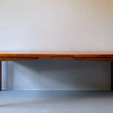 Rosewood coffee table with blue ceramic tiles, Denmark 1960s