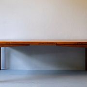Rosewood coffee table with blue ceramic tiles, Denmark 1960s