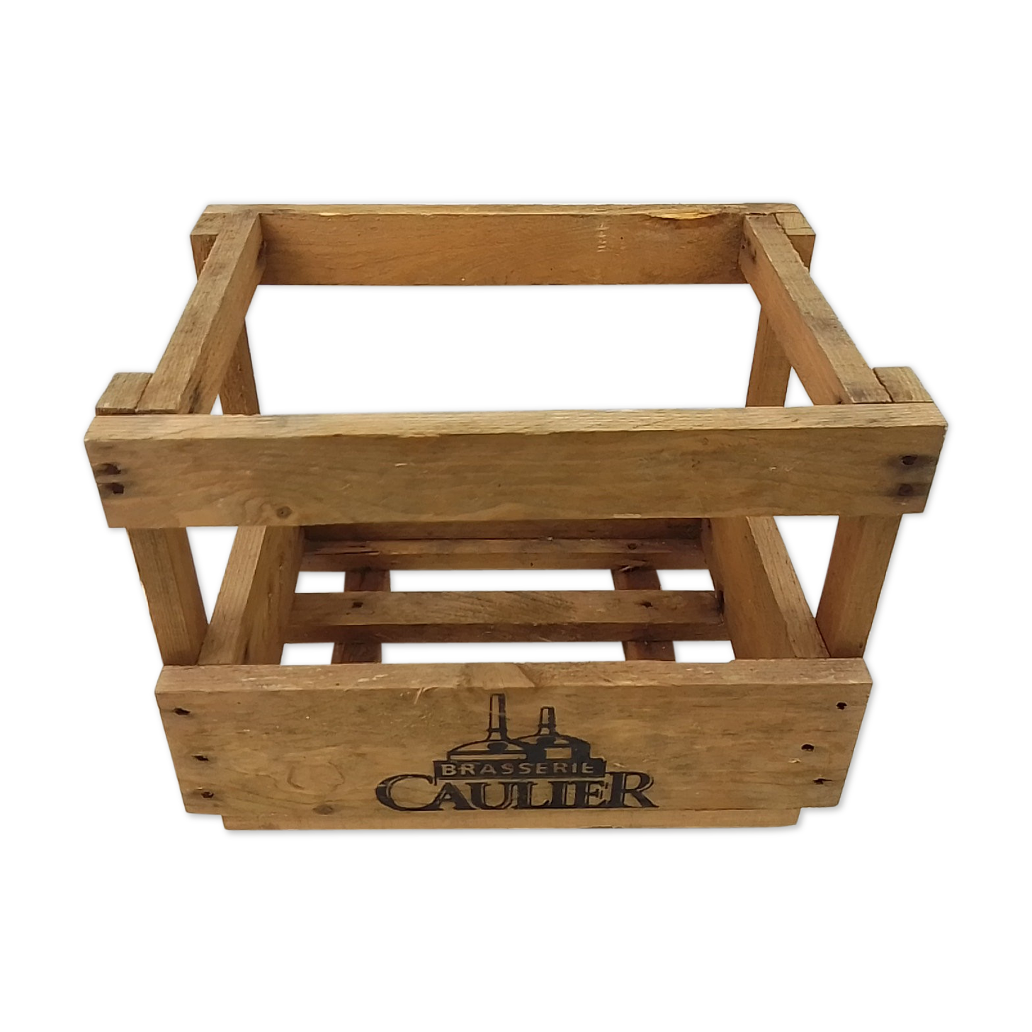 Light wooden crate
