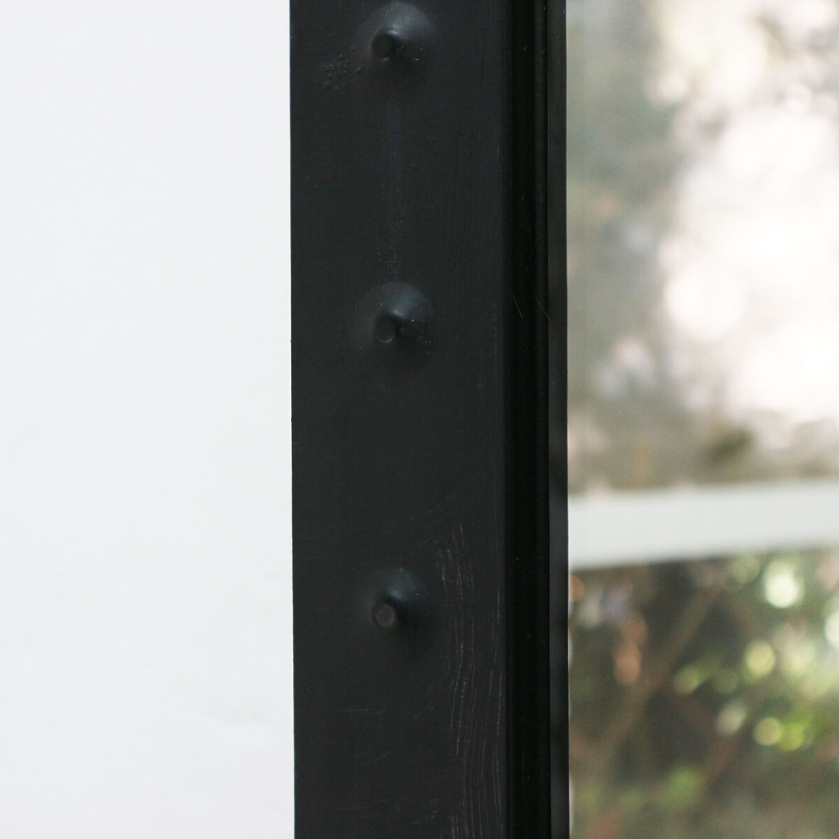 Wall mirror with welded steel frame 1960 - 42x85cm