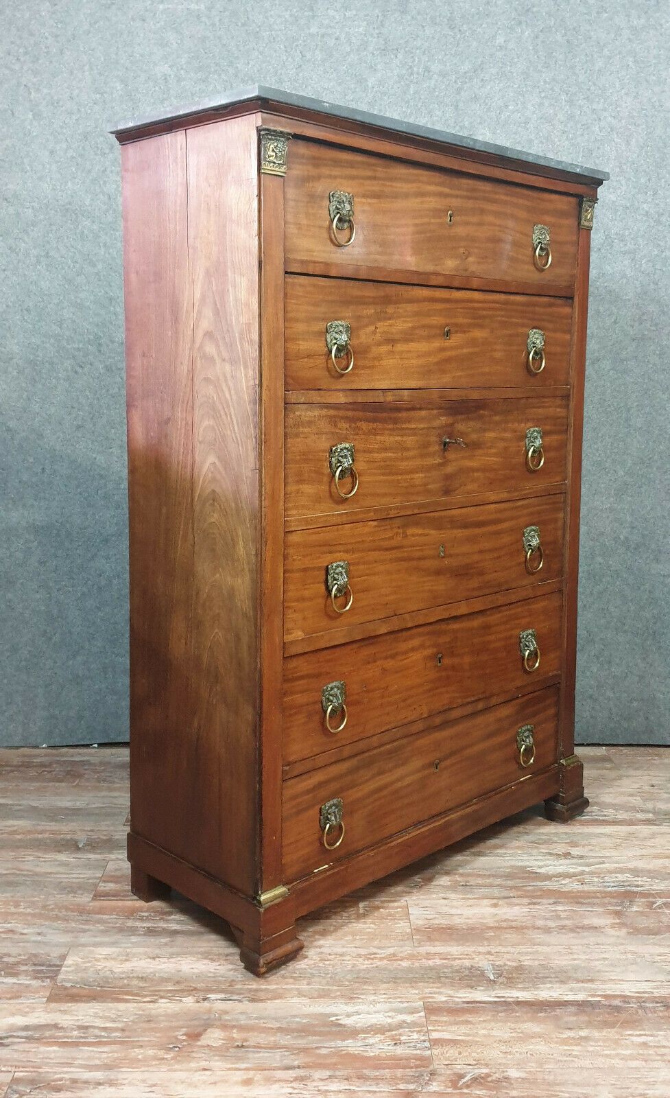 Secretary in false pretence of weekly Empire era in mahogany around 1810
