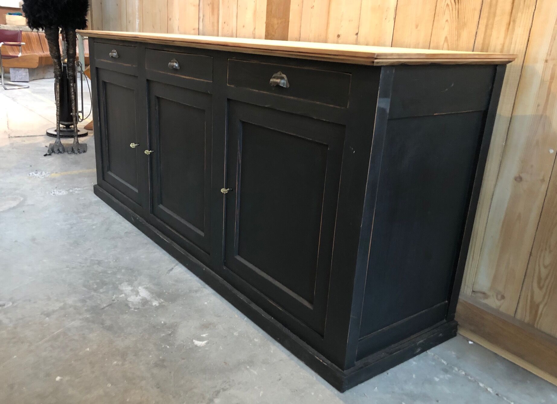 Black patinated mahogany buffet