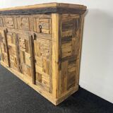 Patchwork wood sideboard