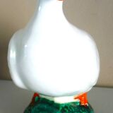 Glazed ceramic bird, signed Vallauris with bright colors