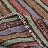 Blue & Green Striped Kilim Rug 146x288Cm SK 241322