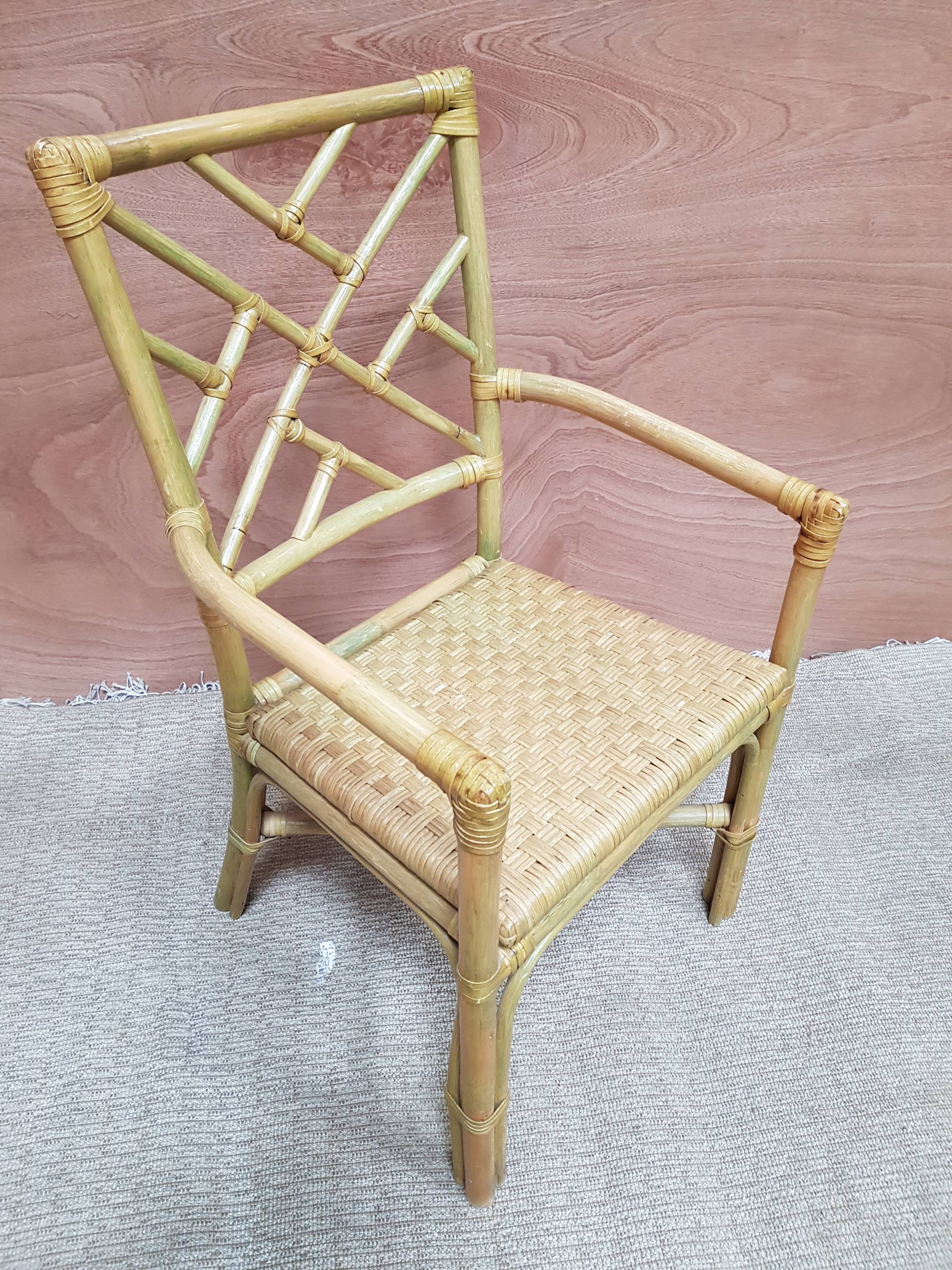 60s bamboo armchair