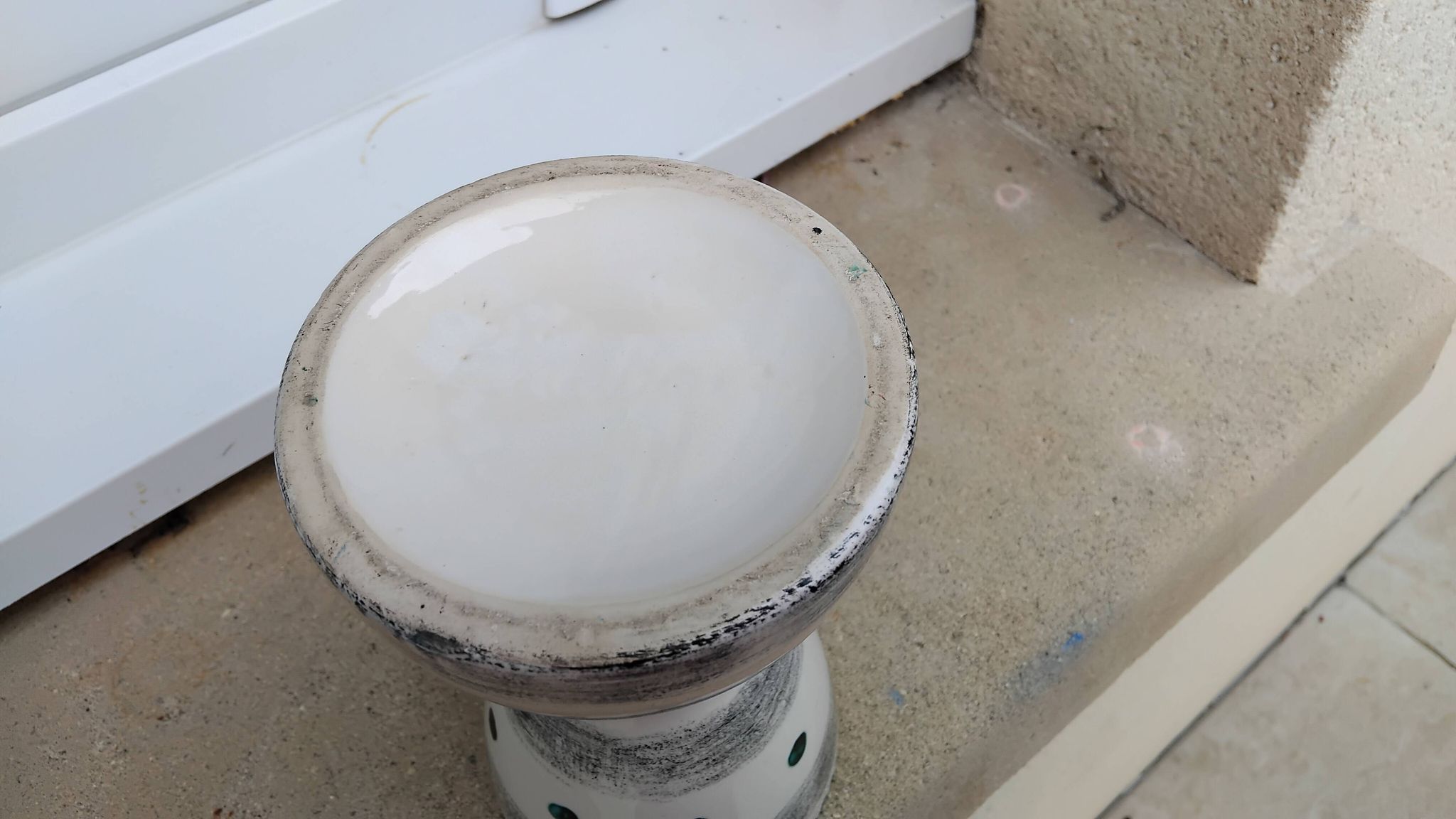 Vintage ceramic diabolo vase from the 60s