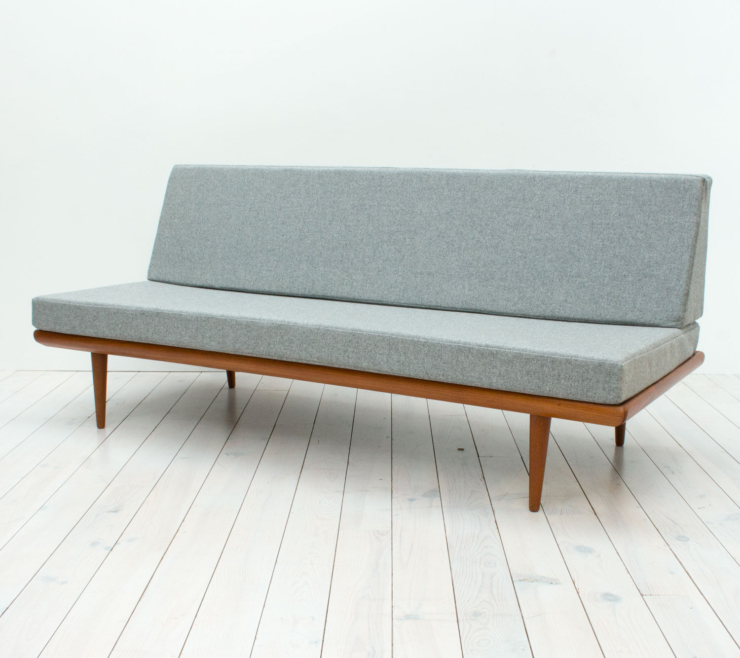 Teak minerva 3 seater sofa by Peter Hvidt & Orla Mølgaard Nielsen For France & Son, 1950