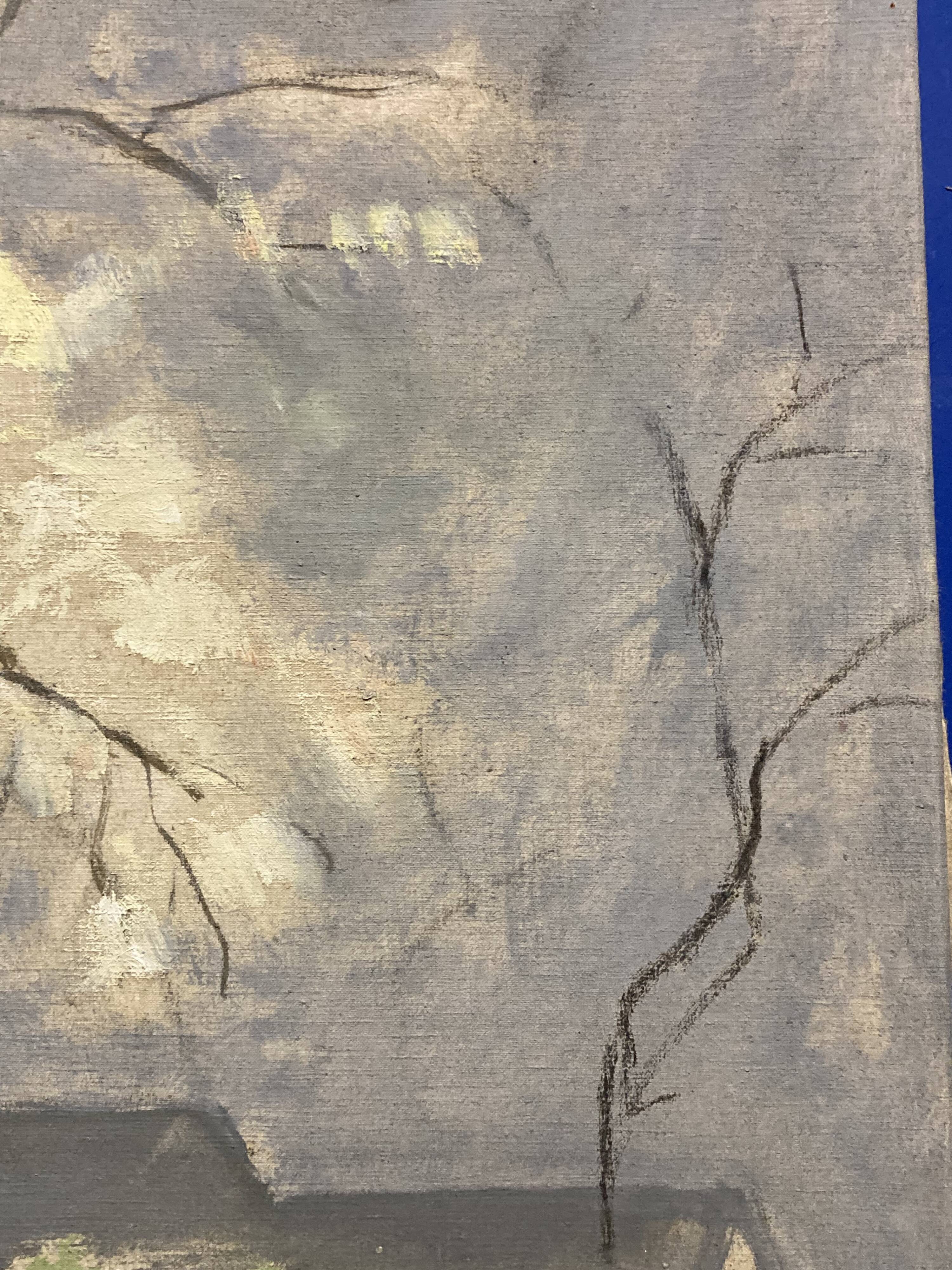 Marthe orant (1874-1957), spring, oil on canvas