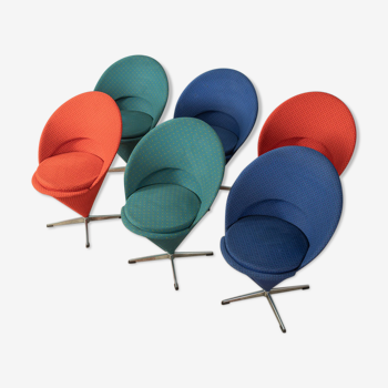 8 Cone Chairs, Verner Panton