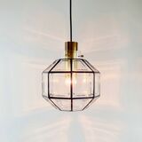 Large Mid-Century Octagonal Glass Ceiling Light from Limburg, Germany, 1960s