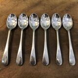Set of 6 silver plated English teaspoons
