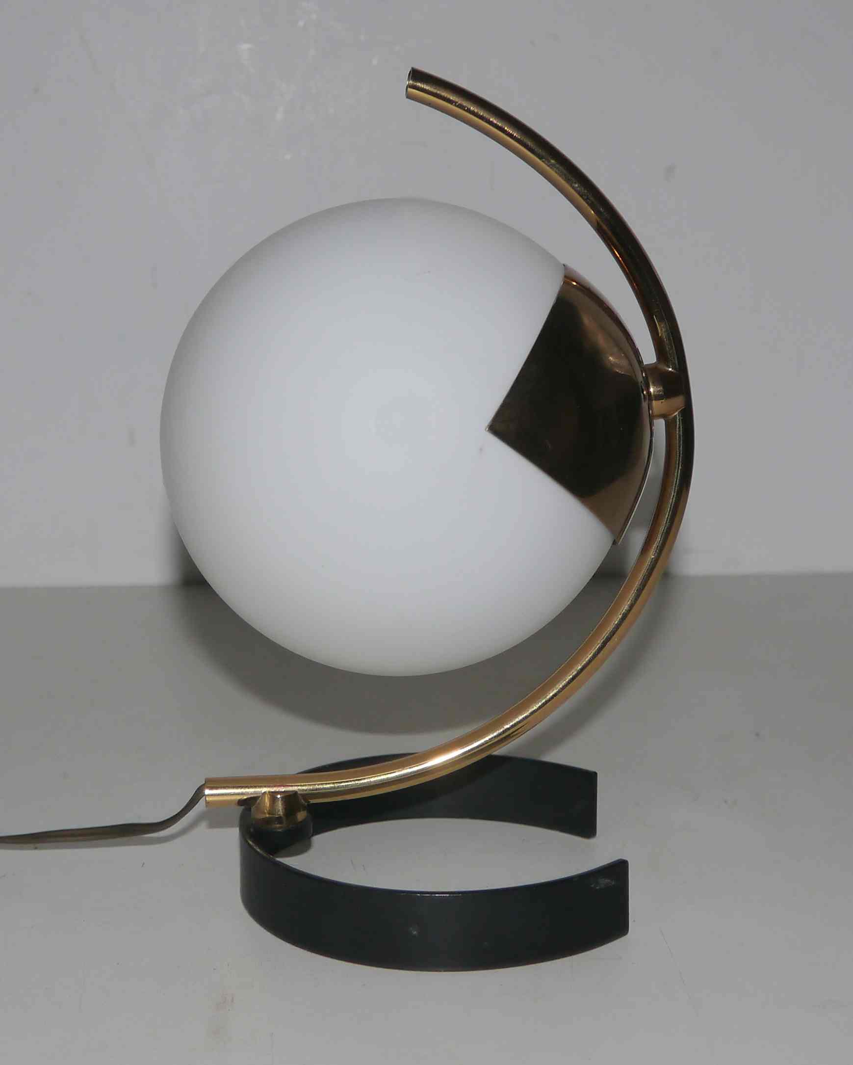 Lamp or wall lamp metal and opaline design 50's years