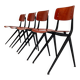 Set of 4 school chairs by Ynske Kooistra for Marko Holland, 1960s.