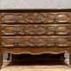 Commode Louis XV Baroque en noyer massif vers 1850-1880