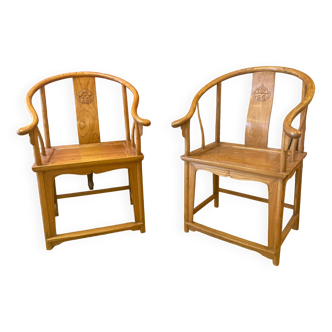 Pair of Chinese armchairs