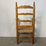Country straw armchair