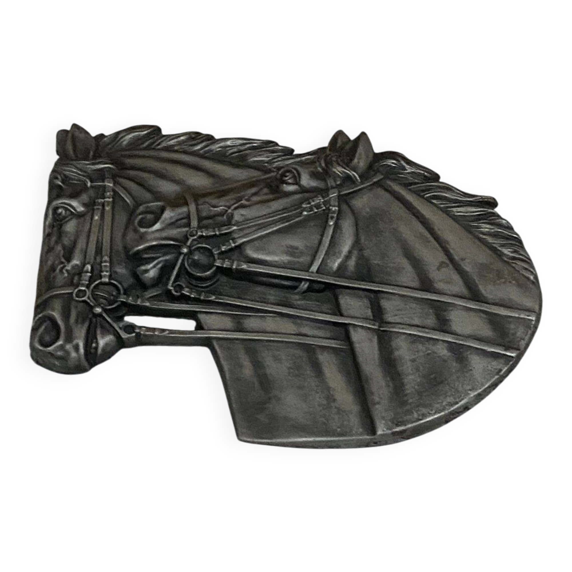 Wall lamp horse heads cast iron