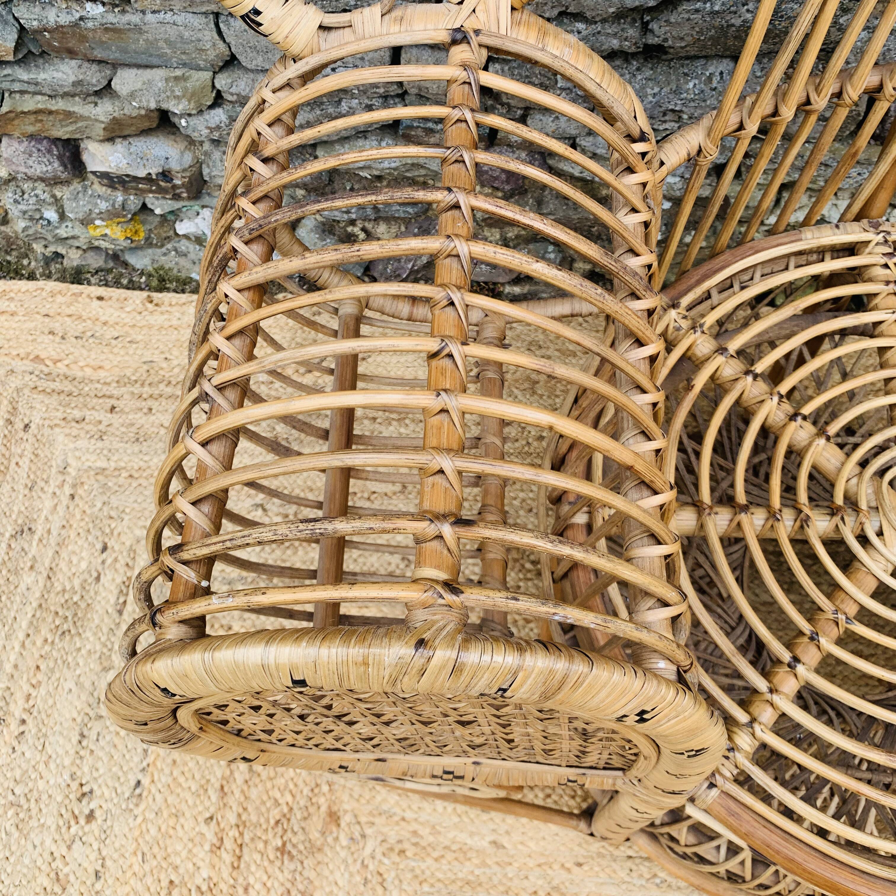 Fauteuil Emmanuel en rotin et osier naturel