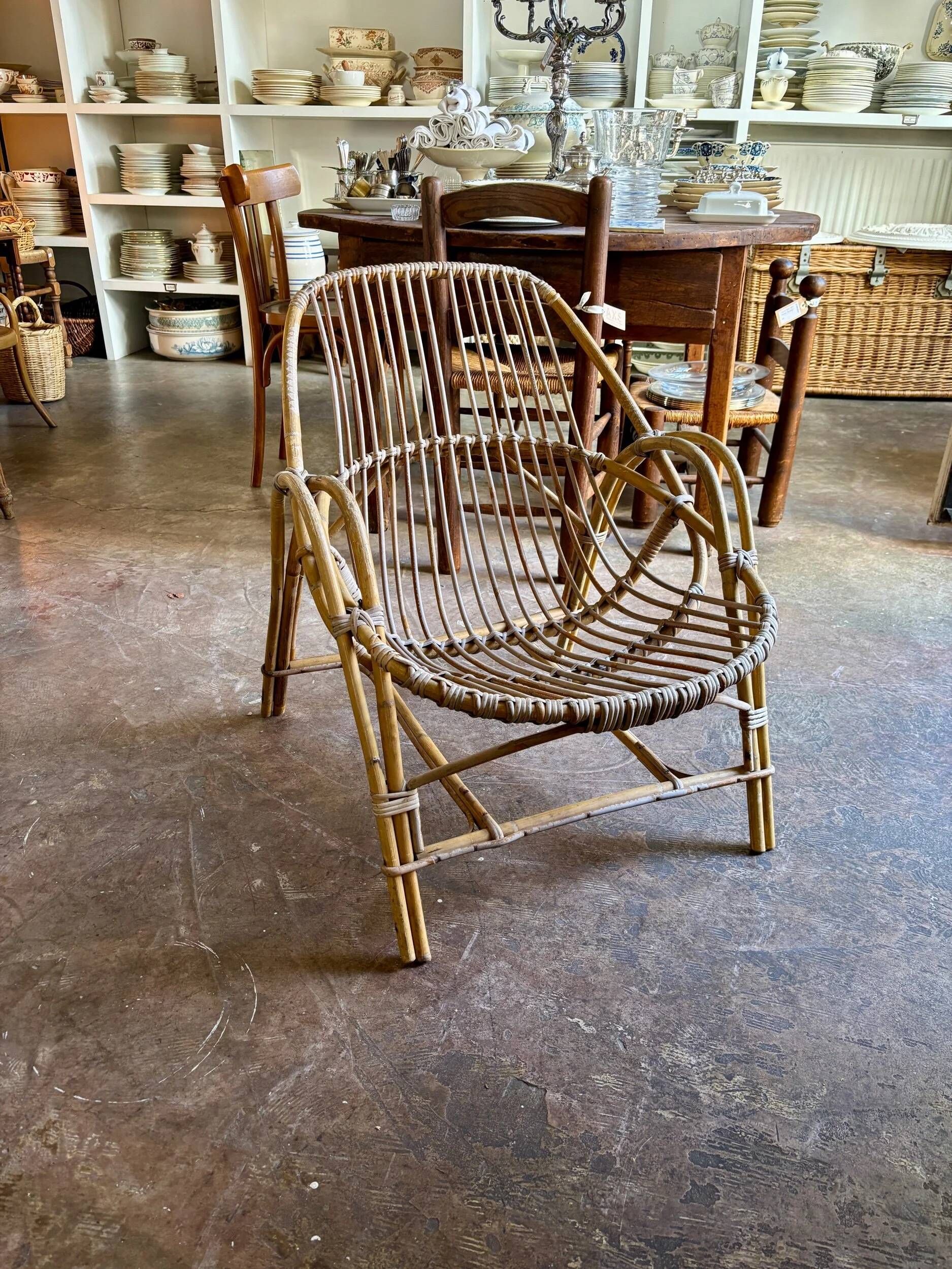 1960s rattan armchair no. 2