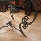 Wrought iron and glass tea table, 1930-1940