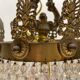 Extra Large Bronze Crystal Chandelier 1950’s