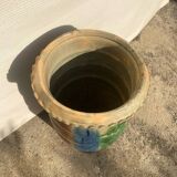 Large ancient glazed terracotta vase from southern France.