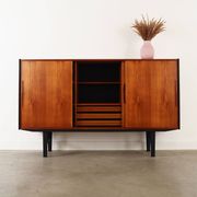 Teak highboard, Danish design, 1960s, production: Denmark