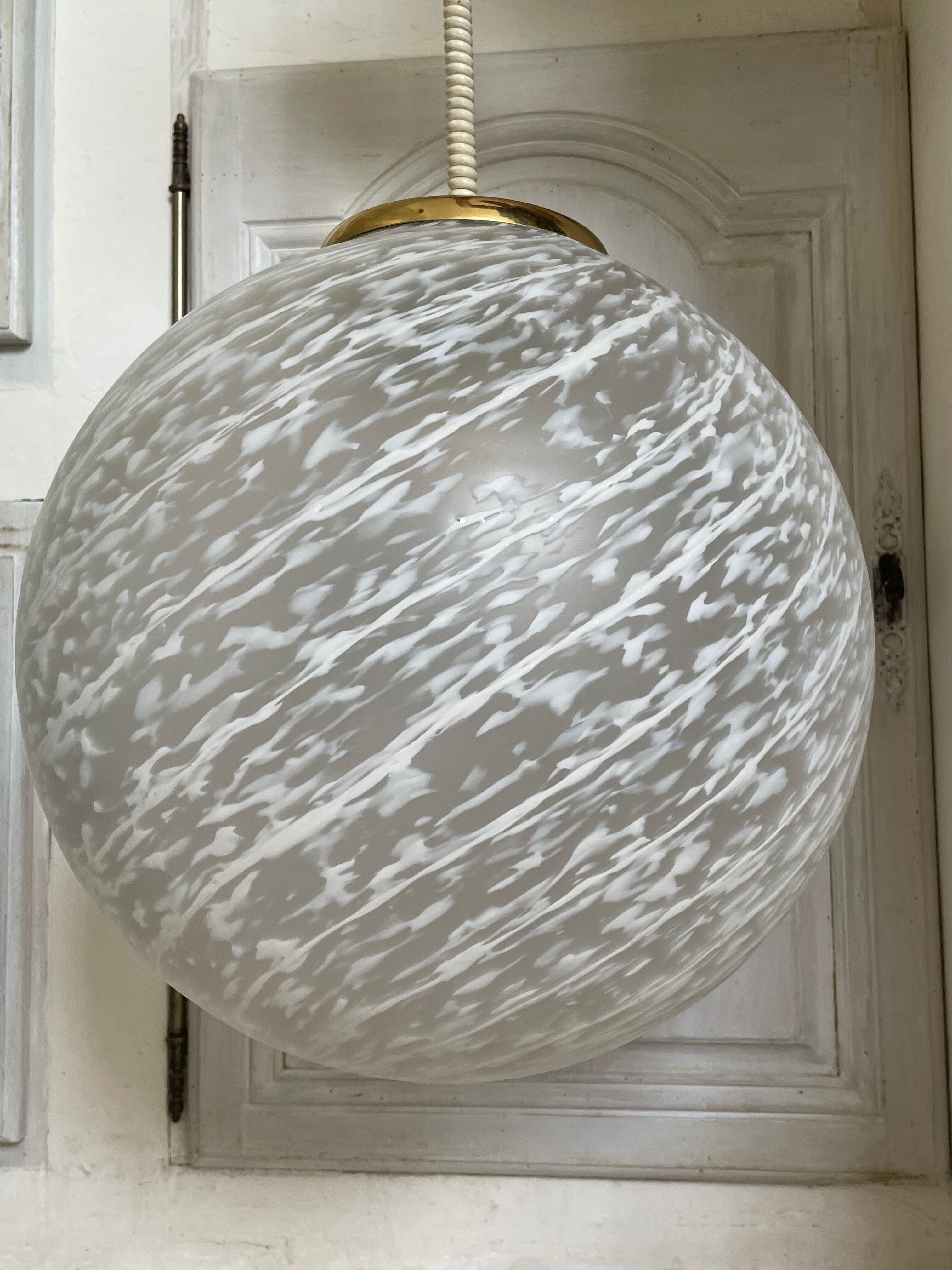 Vintage Murano pendant lamp, swirled glass