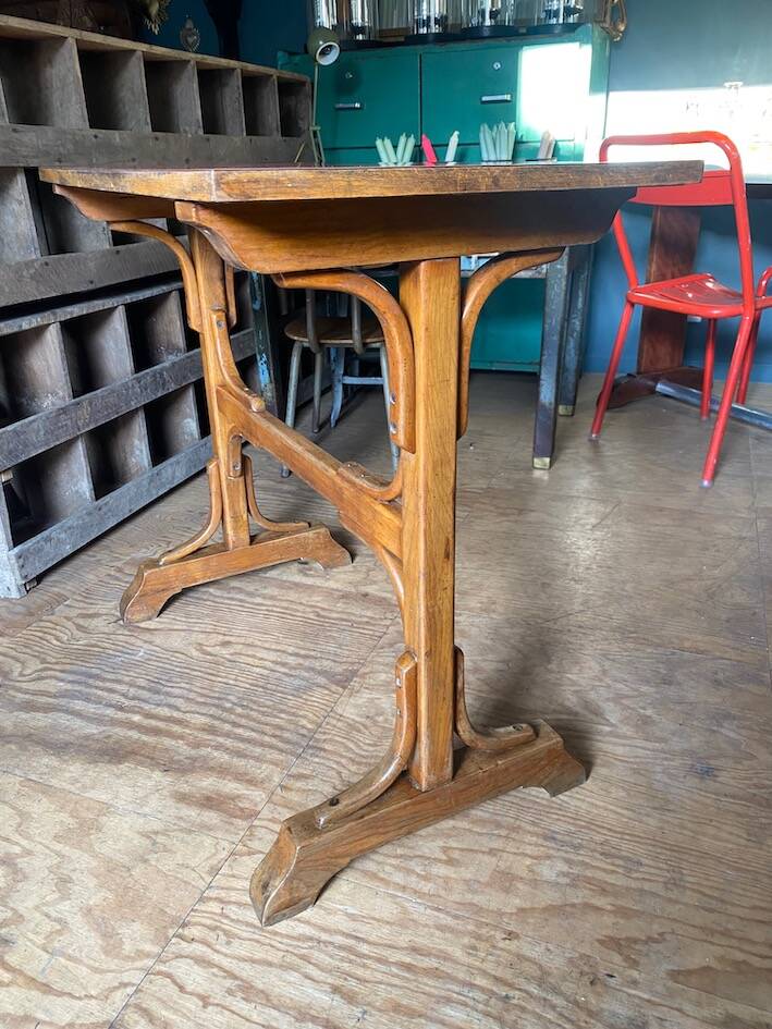 Red Formica bistro table 1950