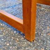 Set of 8 chairs in elm and straw by Maison Regain