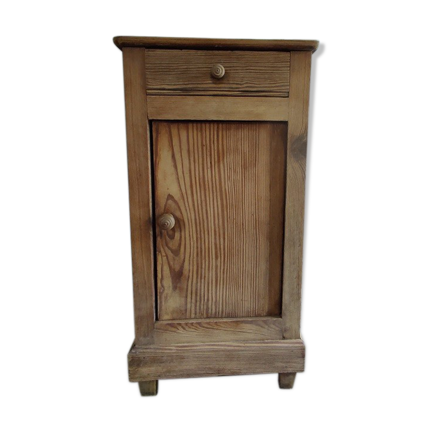 Bedside table night solid wood vintage antique door drawer