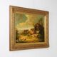 Belgian Artist, Farm Scene, 20th Century, Large Oil on Canvas, Framed