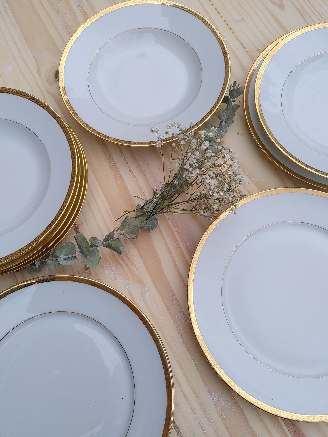 12 assiettes plates Limoges France