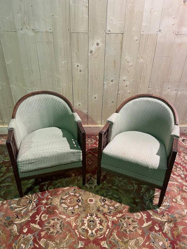 Pair of Art Deco armchairs by Paul Follot