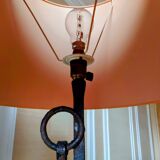 Brutalist wrought iron floor lamp