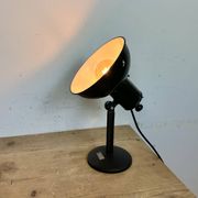 Vintage black enamel table photo lamp, 1950s