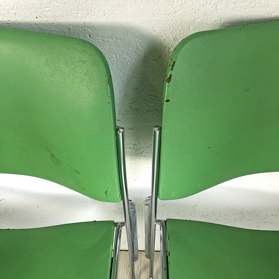 4 Green chairs 40/4 by David Rowland