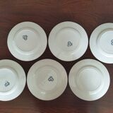 12 flat plates iron earth Salins, model Céline